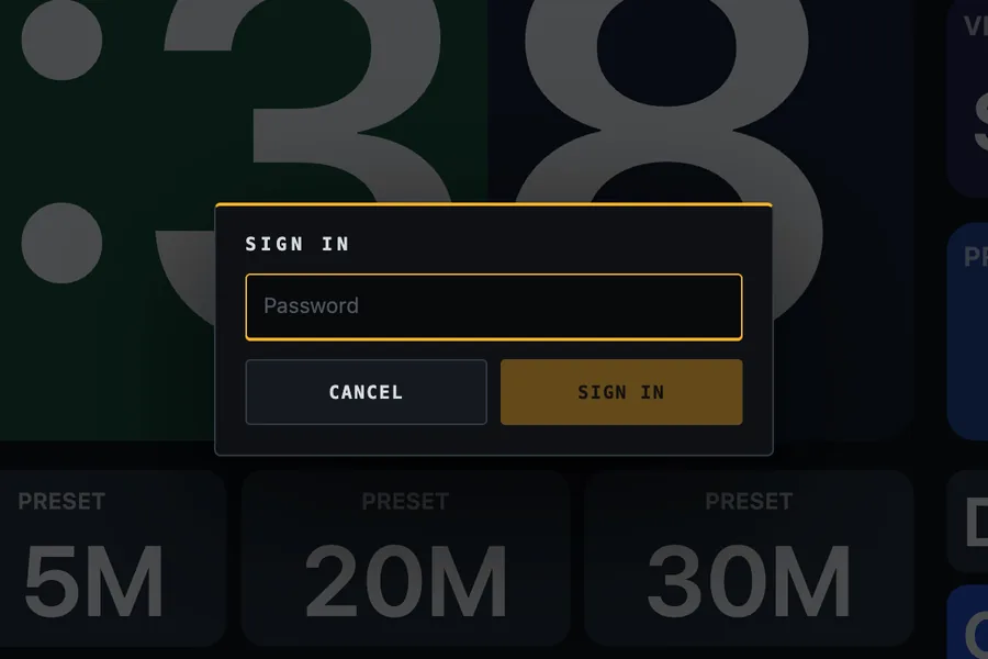 Signing in from the browser to edit and press buttons.