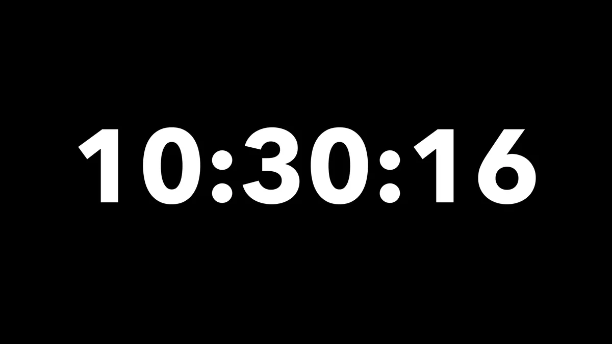 Clock mode, Text.